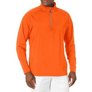 Cutter & Buck Long Sleeve Adapt Eco Knit Quarter Zip Pullover overhemd heren, College Oranje, S