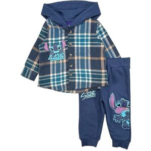 Lilo & Stitch babyset, complete babykleding, Lilo & Stitch design, ideaal voor comfortabele babymomenten, Marineblauw, 18 Maanden