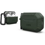 URBAN ARMOR GEAR Scout Case voor Apple AirPods Pro 2022 hoes [compatibel met draadloos opladen/status led zichtbaar, gestructureerde TPU, afneembare karabijnhaak] olijf