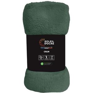 Soleil d'ocre, Flanellen deken 220x240 cm Calin Kaki