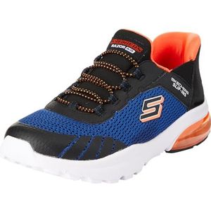 Skechers Instappers voor jongens, Koninklijke Textiel Zwarte Synthetische Trim, 29 EU