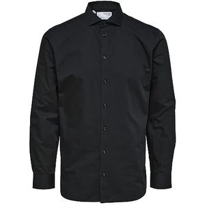 SELECTED HOMME Herenhemd met lange mouwen, zwart, XL