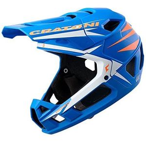 Cratoni Interceptor helm voor volwassenen, uniseks, blauw/neonoranje mat, maat M