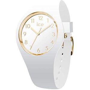 Ice-Watch - ICE glam White Gold Numbers - Dames wit horloge met siliconen band - 015341 (Extra Small)