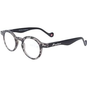 Kunststof leesbril MR69 van Montana Eyewear met hoogwaardig veerscharnier Havanna grijs + 2,50 dpt