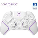PDP Victrix Pro BFG draadloos Gaming Controller for Playstation 5 / PS5, PS4, PC, Modular Gamepad, Remappable Buttons, Customizable Triggers/Paddles/D-Pad, PC App White