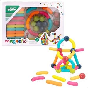 Colorbaby Magnetisch constructiespel, 36 delen, magnetische bouwstenen, educatief speelgoed met geometrische figuren, magneetspel voor kinderen vanaf 3 jaar, 47417