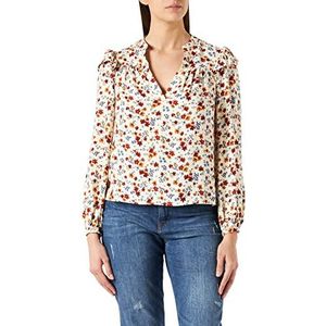 Springfield Moss Vo blouse met lange mouwen voor dames, Gris, 32 NL