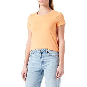 Q/S by s.Oliver Dames T-shirt, korte mouwen, Oranje #Fad6a5, XL