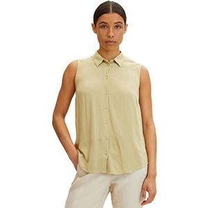 TOM TAILOR Dames Basic blouse-top 1031259, 28725 - Light Moderate Olive, 36