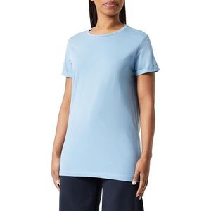 JEEP O102928-Q100 Dames Oversized T-shirt - Verticale print op de zijkant - Mouwen met revers J23W Dames Mountain Spring XL, Mountain Spring, XL