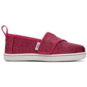 TOMS Kleine Alpargata instappers voor meisjes, Donkerroze Glitter, 9 UK Child