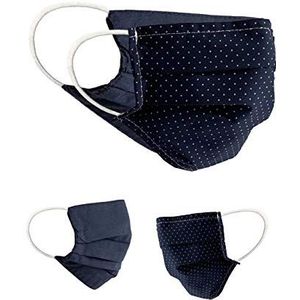 BaF Community-maskers Set van 2 stuks Unisex geïmproviseerd masker Omkeerbaar mondbeschermingsmasker Mond- en neusbescherming Omkeerbaar masker met motief katoen BCI Wasbaar