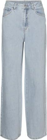 VERO MODA - Vmkathy Shr Wide Wavy Seam - Damesjeans - Lichtblauw - Taille 27 / Lengte 30
