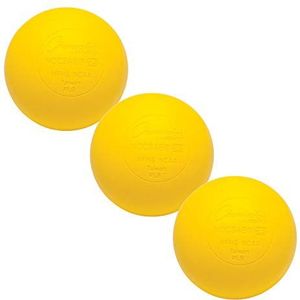 Champion Sports Kleurrijke lacrosse ballen: officiële maat voor professioneel, college en kwaliteit - schoolspellen - NCAA, volgens normen, gecertificeerd - meerdraads verpakkingen, LBY3SET, geel, 3