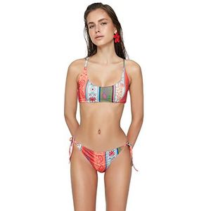 Trendyol Dames etnisch patroon zes bikinibroekjes, multicolor, 38