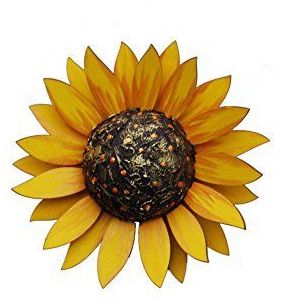 Petra's Knutsel-News knutselset voor 2 zonnebloemen (medium), bestaande uit 48 bloemblaadjes, 2 piepschuimballen, 4 viltbladeren en 1 knutsellijm, hout, natuur, 32 x 22 x 11 cm