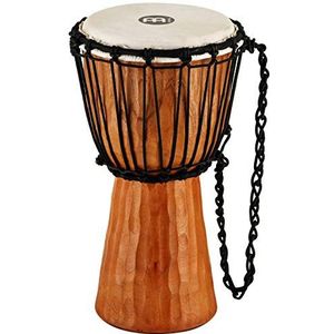 Meinl Percussion 20 cm Rope Tuned Headliner Nile Series Wood Djembe Trommel - met geitenvacht - Afrikaans muziekinstrument voor kinderen en volwassenen - mahoniehout (HDJ4-S)