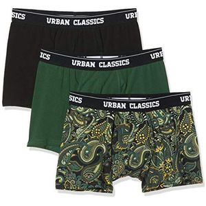 Urban Classics heren ondergoed, donkergroen/paisley/zwart, S
