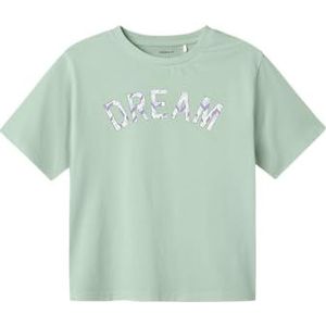 NAME IT Meisjes Nkfliv Ss Nreg Top Ps, Gossamer Green, 116