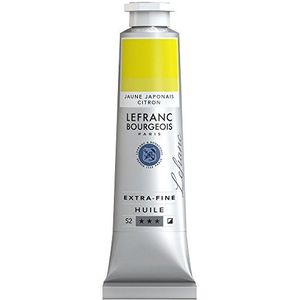 Lefranc Bourgeois 405036 Extra fijne Lefranc olieverf met hoogwaardige kunstenaarspigmenten, lichtecht, verouderingsbestendig - 40ml Tube, Japanese Yellow Lemon