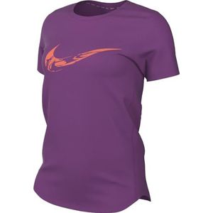Nike - One - T-shirt - Zwart - Polyester-Elastaan