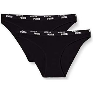 PUMA Dames Bikini Style Underwear (2 stuks), zwart, L