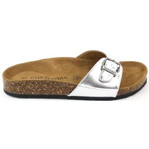 CHATTAWAK Vrouwelijke Opaline Zwarte Mule, Grijs, 40 EU