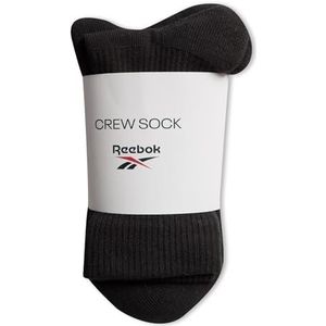 Reebok Crew Socks voor heren, zwart/zwart/zwart, S