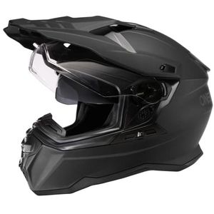 O'NEAL | Enduro Touring Adventure Street Motorfiets Helm | Goede pasvorm, Pinlock en Bluetooth, Geïntegreerd Zonneklep | D-SRS Solid V.22 Helm | Volwassen | Zwart | Maat XXL