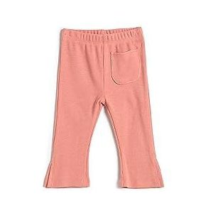 Koton Babygirl Flare Basic Legging, geribbeld, elastische tailleband, katoen, 274 (roze), 3-4 jaar