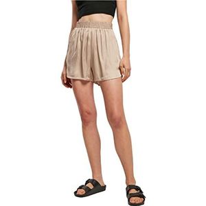 Urban Classics Damesshort van viscose satijn, korte broek voor vrouwen, verkrijgbaar in 3 kleuren, maten XS - 5XL, Softtaupe, 3XL