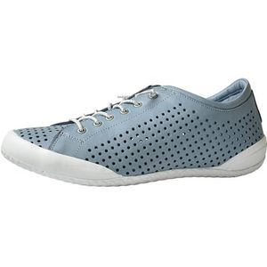 Andrea Conti Dames veterschoen lage schoen lederen sneaker met perforatie 0345767, blauw, 36 EU