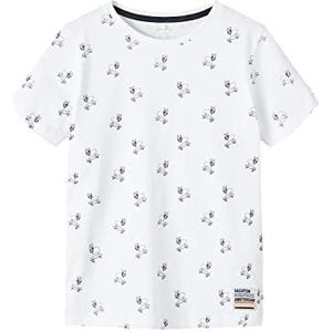 NAME IT Jongens NKMDELVIN SS TOP T-shirt, Bright White, 122/128, wit (bright white), 122/128 cm