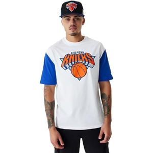 New Era Heren NBA Color Insert Os Tee Neykni Whimjb New York Knicks T-shirt, Wit, S