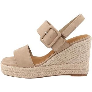 Tom Tailor Dames 5390900019 sandalen met sleehak, zand, 39 EU, zand, 39 EU