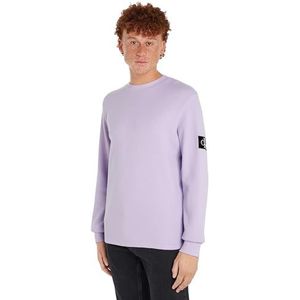 Calvin Klein Jeans Heren Wafel LS TEE L/S T-Shirt, Pastel Lila, L, Pastel Lila, L