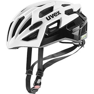 uvex race 7 - veilige performance-helm voor dames en heren - individueel passysteem - extra botsbescherming - white black - 51-55 cm