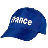Boland 62029 - Pet Frankrijk, 1 stuk, één maat, verstelbaar, blauw met wit schrift France, basecap, pet, outfit, voetbal, puplic viewing, accessoires, carnaval, paraplu