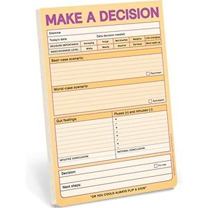 Knock Knock Maak een beslissing Pad, Checklist Grappige Office Notepads (Pastel versie), 6 x 9 inch