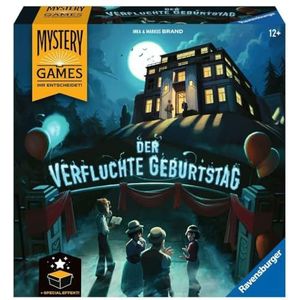 Ravensburger Familienspiel - 26948 Mystery Games: Der verfluchte Geburtstag - kooperatives Geschichten-Mystery-Spiel für 2-4 Spieler ab 12 Jahren