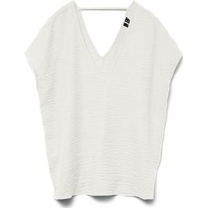 VERO MODA Dames Vmkitta V-hals top WVN Ga, wit (snow white), XS