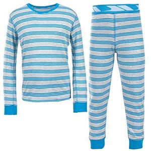 Trespass Calum, Bermuda Streep, 2/3, antibacterieel basiselement (broek en lange mouwen) voor kinderen, jongens, leeftijd 2-3, blauw