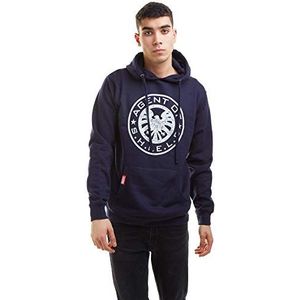 Marvel Heren Retro Shield Logo Hoodie Hoodie Hoodie, donkerblauw, L
