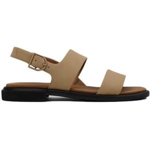 Camper - Edy K200573 - Damessandalen - Middenbeige - 100% Rundleer