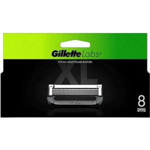 Gillette LABS XXL Scheermesjes voor heren, 9 reserveonderdelen met 5 messen, comfort en diepte, compatibel met Gillette Labs-scheerapparaten