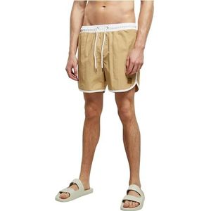 Urban Classics Retro zwemshorts voor heren, wit/unionbeige, 3XL