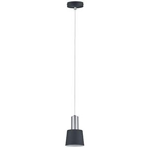 Paulmann 79691 Neordic Haldar hanglamp max. 1x20W hanglamp voor E14 lampen plafondlamp donkergrijs/mat chroom 230V metaal zonder gloeilampen