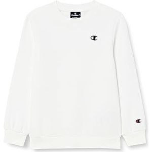 Champion Legacy Basics B-Ultralight Powerblend Fleece Crewneck Sweatshirt voor kinderen en jongens, Wit, 11-12 jaar