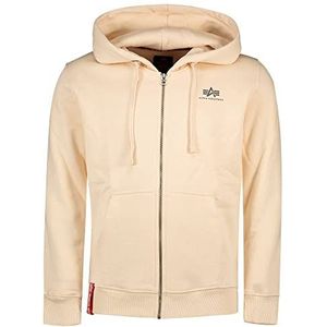 Alpha Industries Basic Zip Hoody SL Sweat met capuchon voor heren Jet Stream White